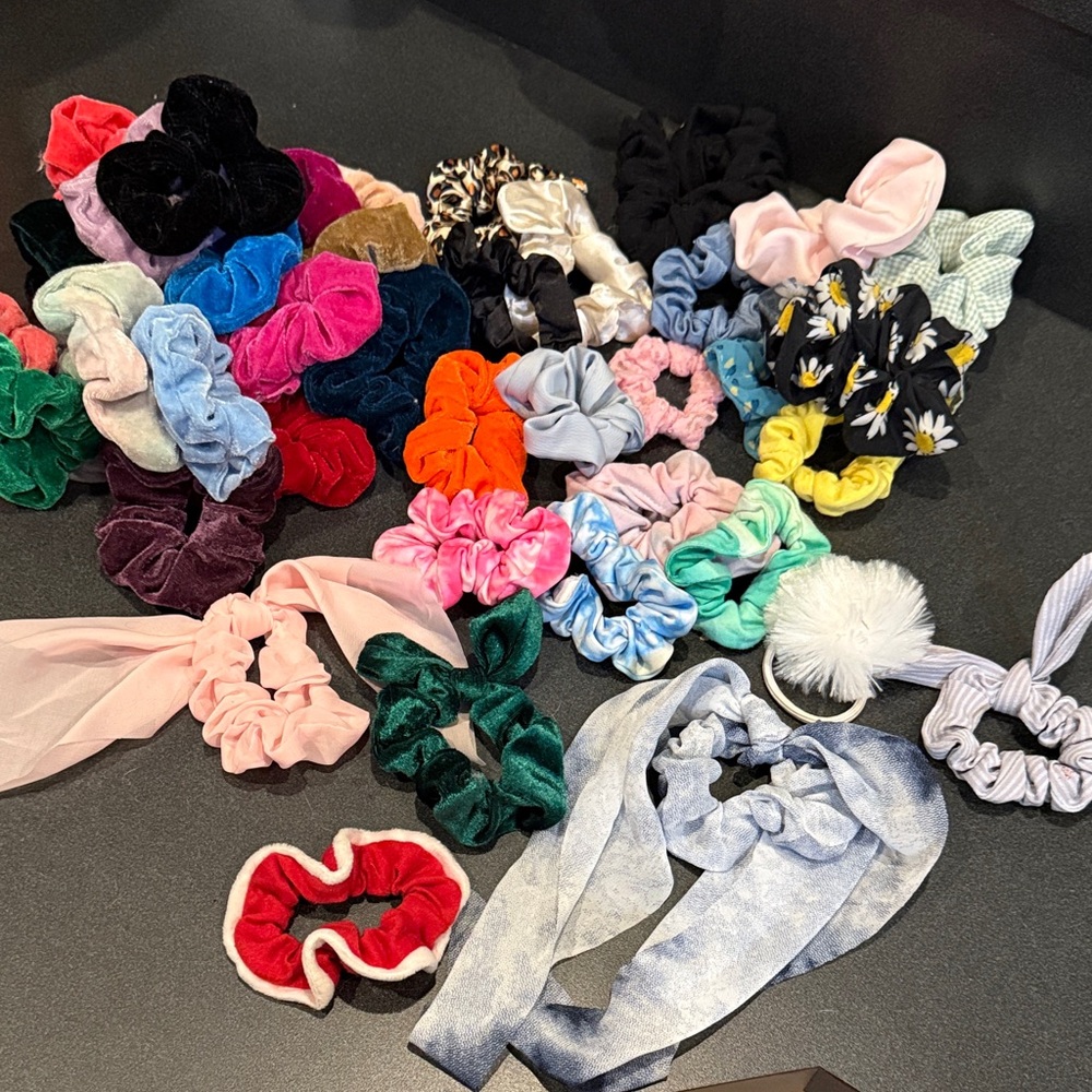 Colorful Hair Scrunchies approx 40